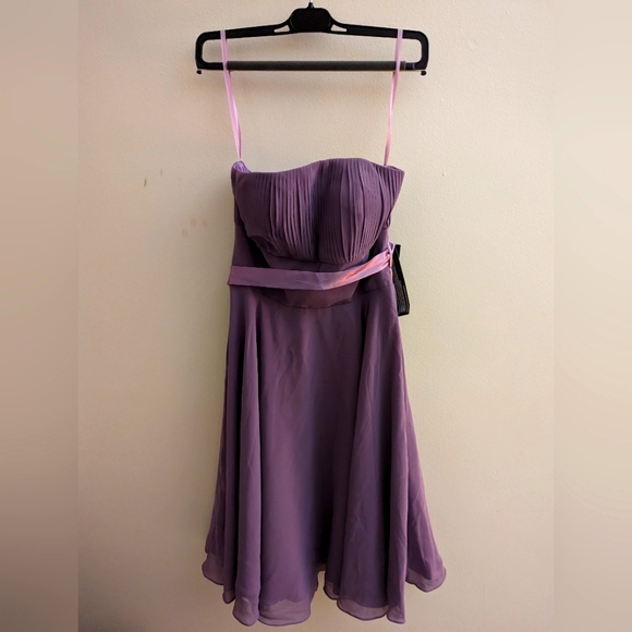 Strapless flowy purple dress - Picture 1 of 1